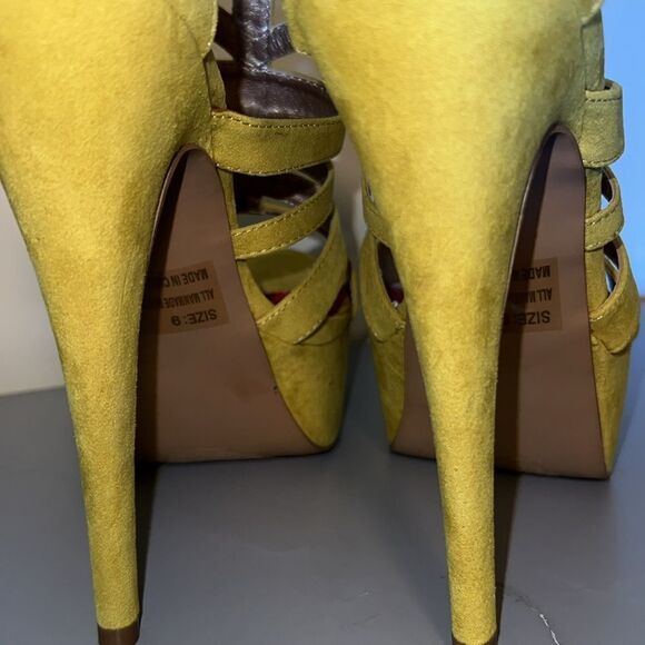 Qupid lime green cut out platforms size 9 - Picture 9 of 13